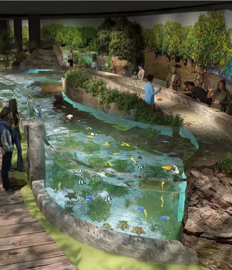 مناطق مختلف آکواریوم اوشناریوم سنگاپور